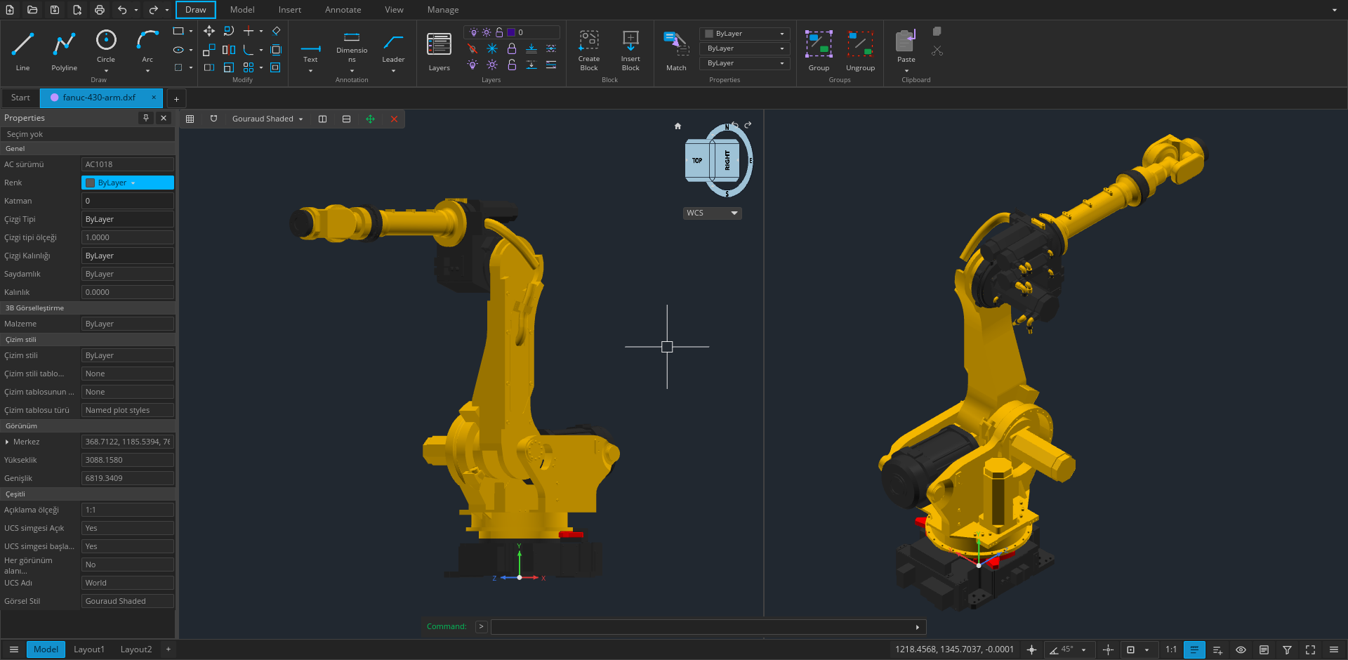 3D model in Open CAD Studio